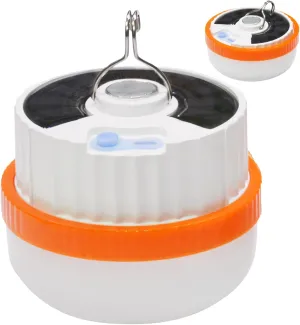 Emergency Solar Camping Lantern with Hook, USB-C Rechargeable, 50W/100W Output, Expandable Design for Outdoor Adventures and Late-Night Markets