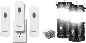 Energizer LED Rechargeable Plug-in Flashlights (3-Pack), Emergency Lights for Home Power Failure Emergency, Safety Plug-in Power Outage Light, Great for Hurricane Supplies, Black Outs, Power Failure