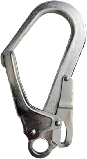 Fall Protection Carabiner Clip, D-Shape Sturdy Alloy Steel Grappling Hook, Professional Fall Protection Snap Hooks Heavy Duty for Safety, Climbing, Rappelling, Abseiling