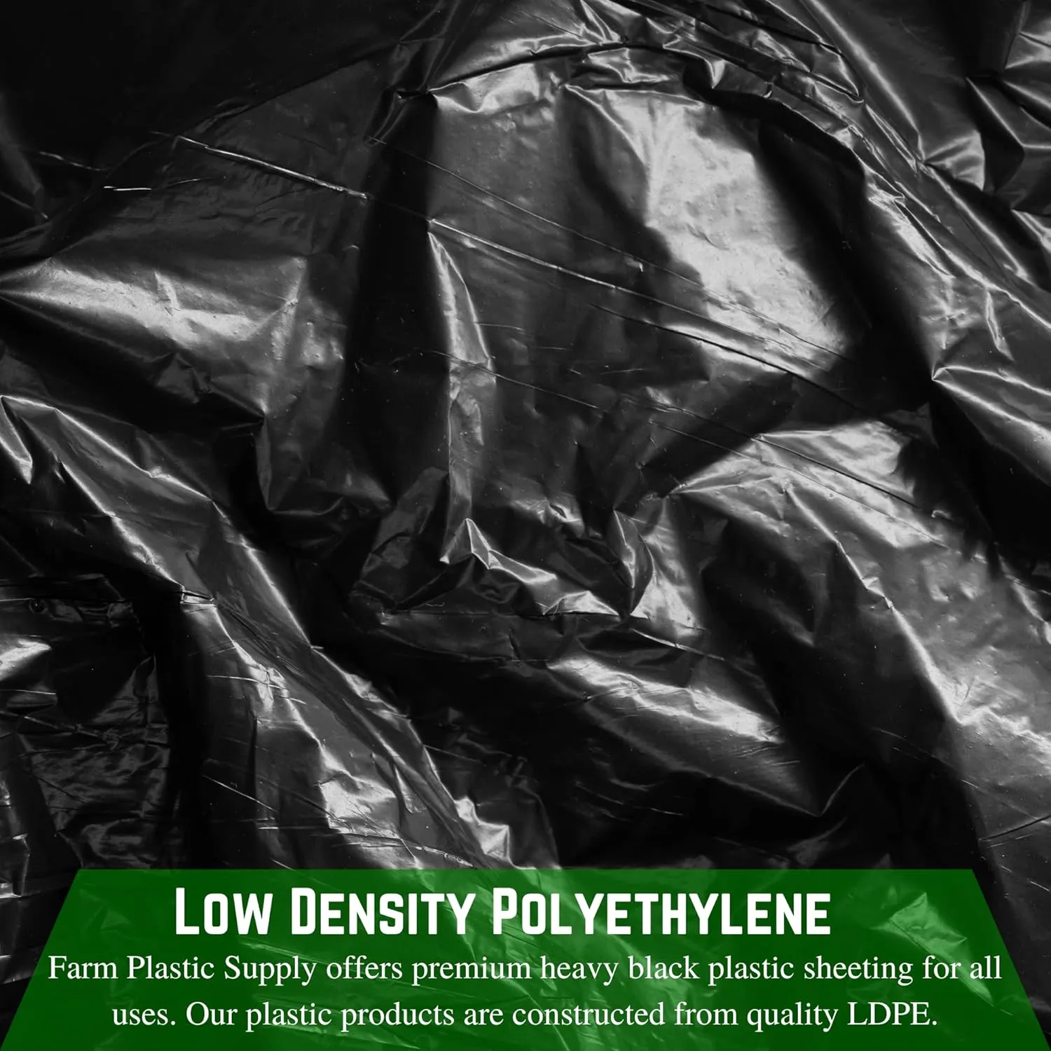 Farm Plastic Supply - Black Plastic Sheeting - 10 mil - (10' x 100') - Black Plastic Tarp, Polyethylene Vapor Barrier Plastic Sheeting, Black Painters Tarp, Roll of Heavy Duty Plastic