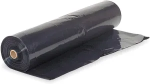 Farm Plastic Supply - Black Plastic Sheeting - 10 mil - (10' x 100') - Black Plastic Tarp, Polyethylene Vapor Barrier Plastic Sheeting, Black Painters Tarp, Roll of Heavy Duty Plastic