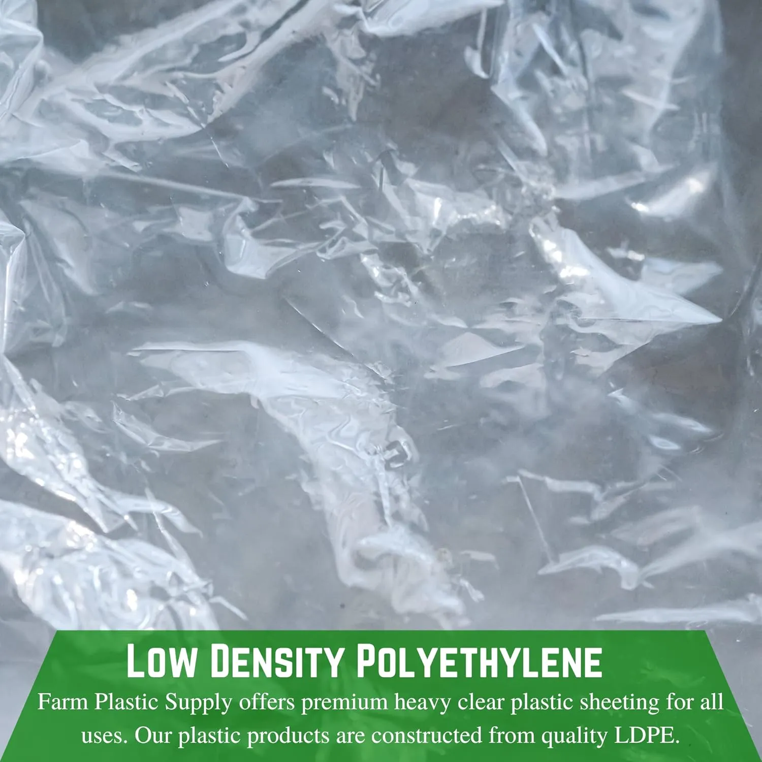 Farm Plastic Supply - Clear Plastic Sheeting - 4 mil - (3' x 200') - Thick Plastic Sheeting, Heavy Duty Polyethylene Film, Drop Cloth Vapor Barrier Covering for Crawl Space