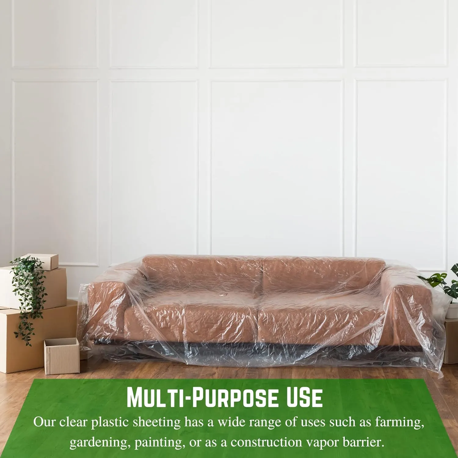 Farm Plastic Supply - Clear Plastic Sheeting - 4 mil - (3' x 200') - Thick Plastic Sheeting, Heavy Duty Polyethylene Film, Drop Cloth Vapor Barrier Covering for Crawl Space