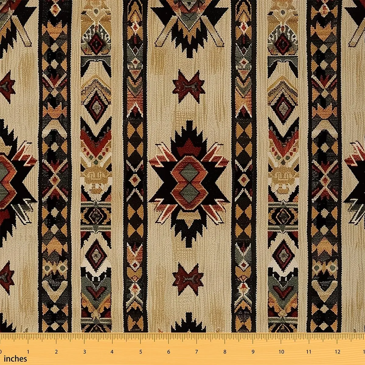 Feelyou 10 Yards Geometric Southwestern Tribal Native American Indian Design Waterproof Polyester Upholstery Fabric by The Yard