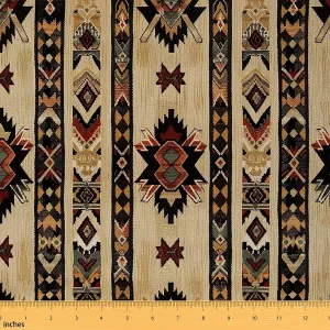 Feelyou 10 Yards Geometric Southwestern Tribal Native American Indian Design Waterproof Polyester Upholstery Fabric by The Yard