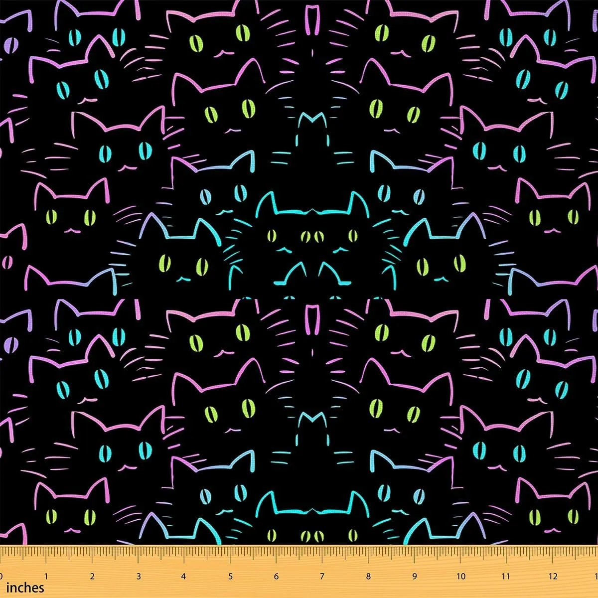 Feelyou Cat Waterproof Outdoor Fabric 3 Yard Cartoon Cat Fabric by The Yard for Love Cat Upholstery Fabric for Chairs Women Men Ultra Soft Decor Cute Kitten Animals Theme Reupholstery Fabric Decor