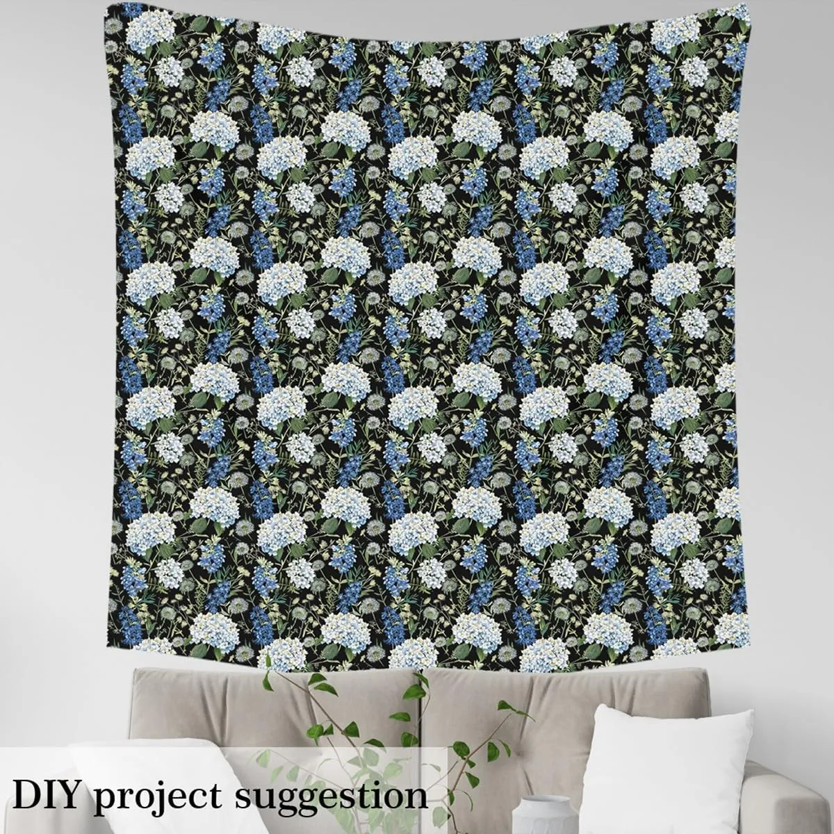 Feelyou Floral Waterproof Outdoor Fabric 2 Yard Botanical Fabric by The Yard Kids Women Men Ultra Soft Flower Upholstery Fabric for Chairs Garden Theme Reupholstery Fabric Decor Room Decor