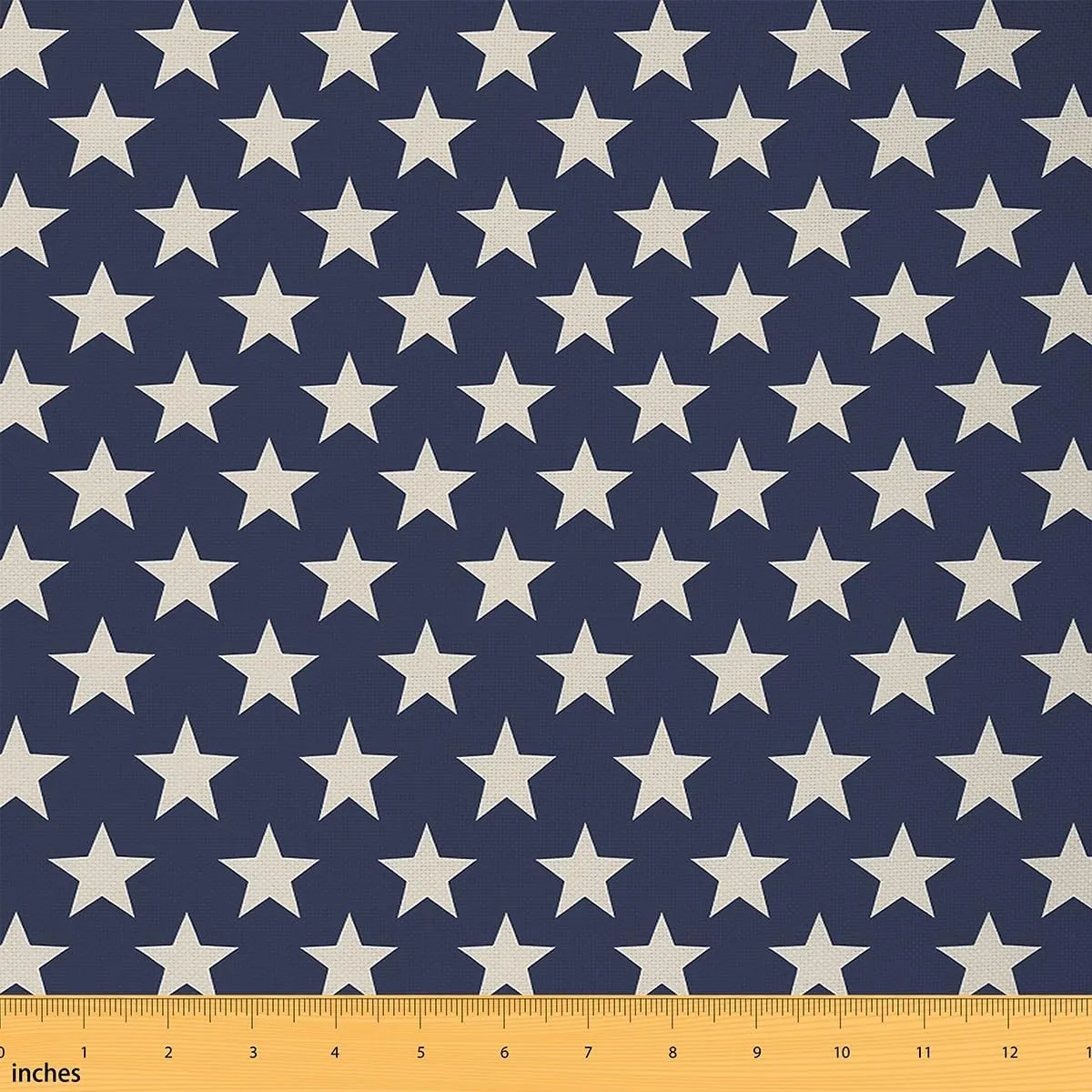 Feelyou Star Fabric by The Yard, American Flag Upholstery Fabric, Independence Themeds of Freedom Decorative DIY Projects, Indoor Outdoor, 2 Yards, Navy Blue