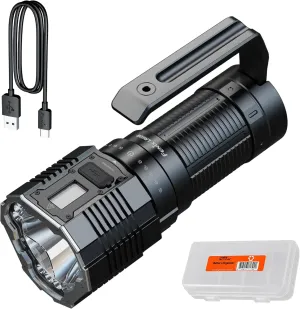 Fenix LR60R 21,000 Lumen Super Bright Flashlight, USB-C Fast Charging Rechargeable Long Throw High Lumen with Spotlight and Floodlight and Organizer