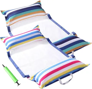 FindUWill Pool Hammock Floats, XL, 2Pack Inflatable Water Floaties 4-in-1 (Saddle, Lounge Chair, Drifter), Lounger for Adults