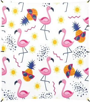 Flamingos Bird Pineapple Beach Tent Camping Sun Shelters Portable Outdoor Canopy Sun Shade for Camping Trips Fishing Backyard Fun or Picnics Easy Setup with Carrying Bag