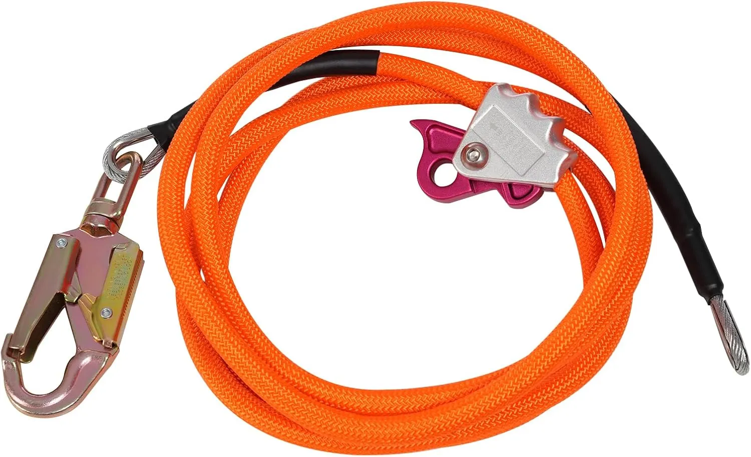 Flip Line, Steel Wire Core Flipline Kit for Climbing Tree 5/8''x12ft, Flip Line Kit with Triple Locking Carabiner & Storage Bag, Ideal for Climbing Lanyard, Lineman’s Belt and Rope