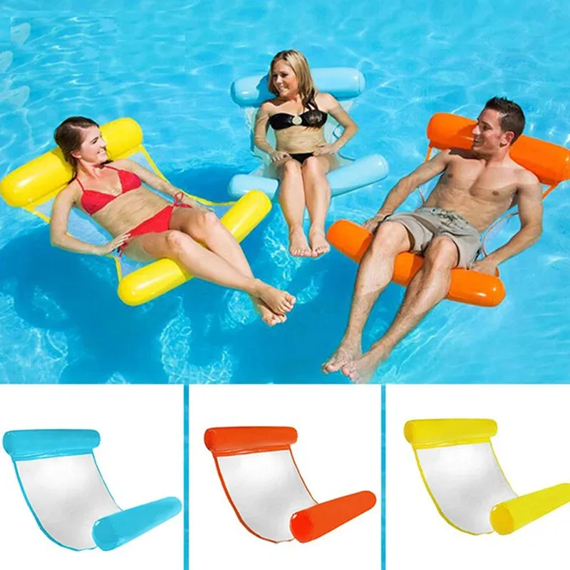 Floating Pool Water Hammock Lounger - Inflatable Pool Float Chair