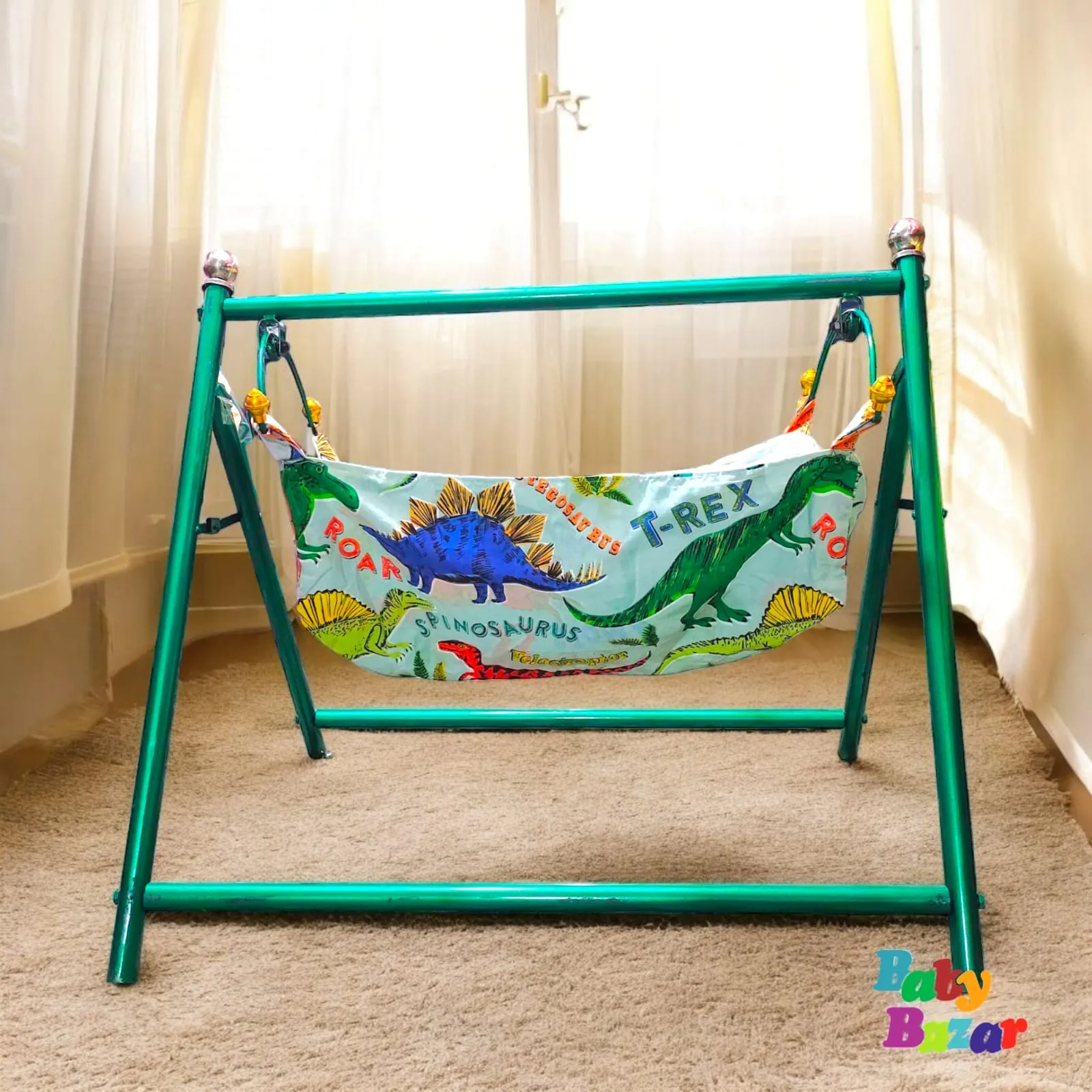 Foldable Baby Jhuli Swing with Sturdy Metal Frame – Safe & Comfortable