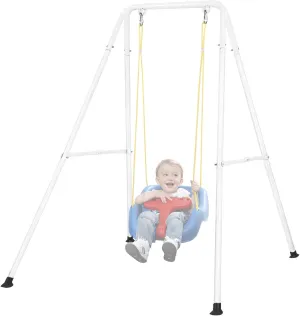 Foldable Baby Swing Frame, Heavy Duty Metal A-Frame Swing Sets for Most Toddlers Swings/Baby Jumper/Hammock Chair, Easy to Assemble, Portable to Store, Holds up to 200lb