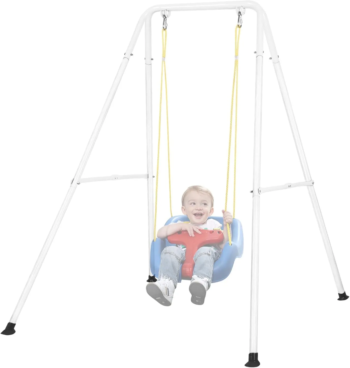 Foldable Baby Swing Frame, Heavy Duty Metal A-Frame Swing Sets for Most Toddlers Swings/Baby Jumper/Hammock Chair, Easy to Assemble, Portable to Store, Holds up to 200lb