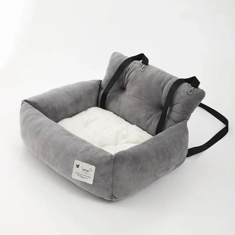 Foldable Dog Car Seat Bed – Adjustable Non-Slip Bottom Seat for Safe and Cozy Dog & Cat Travel Experience