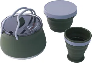Folding Camping Kettle Coffee Pot for Boiling Water Portable Tea Pot Water Boiler for Outdoor Fishing Travel Equipment, Green
