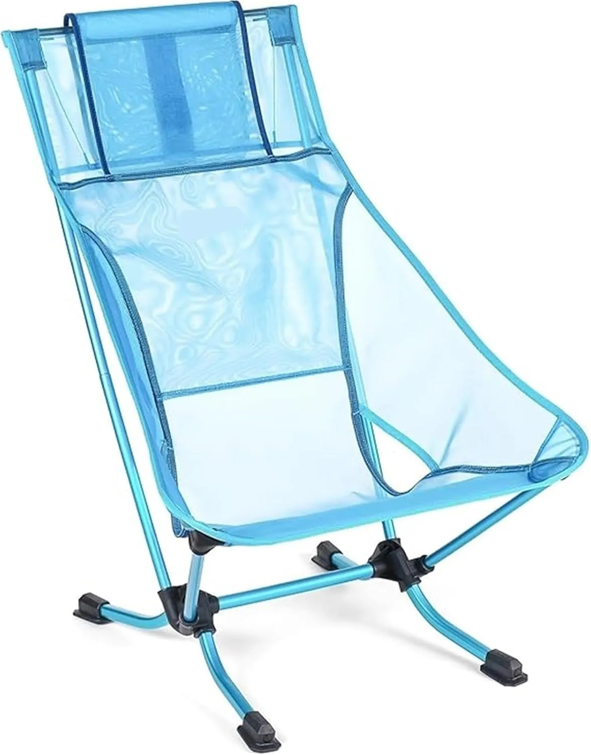 Folding Chair Beach Chair Lightweight, Lower-Profile, Compact, Collapsible Camping Chair(Blue Mesh)