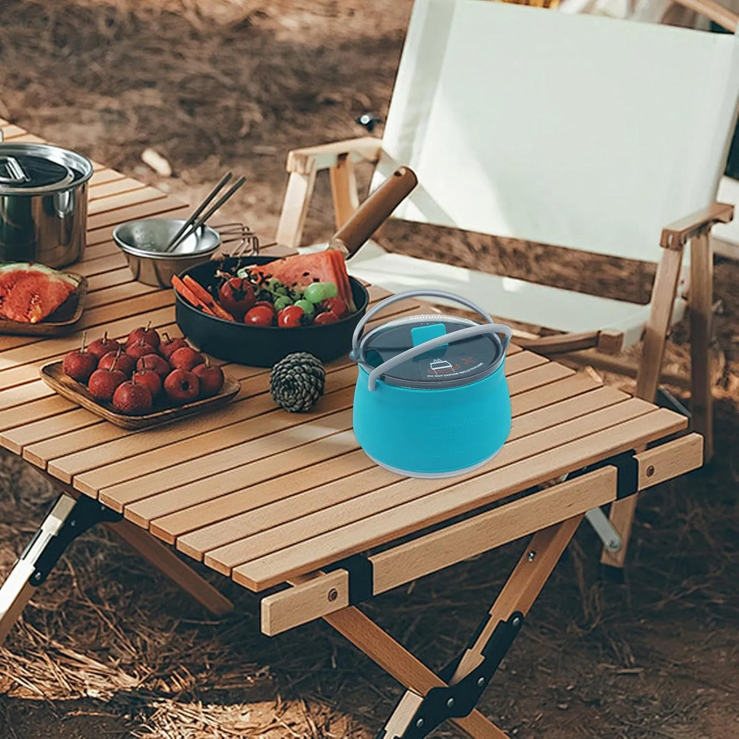 Folding Kettle, Collapsible Water Kettle - Camping Boiling Water Pot | Camping Travel Kettle Portable Kettle for Boiling Water, Tea and Coffee,