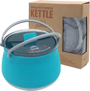 Folding Kettle, Collapsible Water Kettle - Camping Boiling Water Pot | Camping Travel Kettle Portable Kettle for Boiling Water, Tea and Coffee,