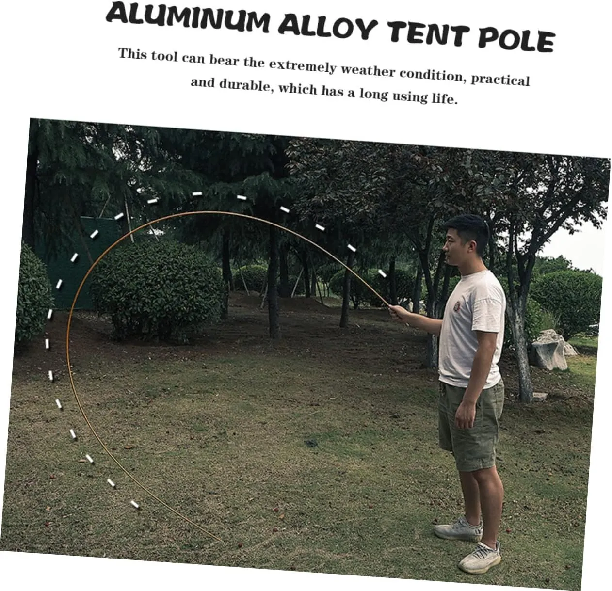Folding Portable Tent Poles Canopy Rods for Camping Hiking and Outdoor Activities Durable Outdoor Tool