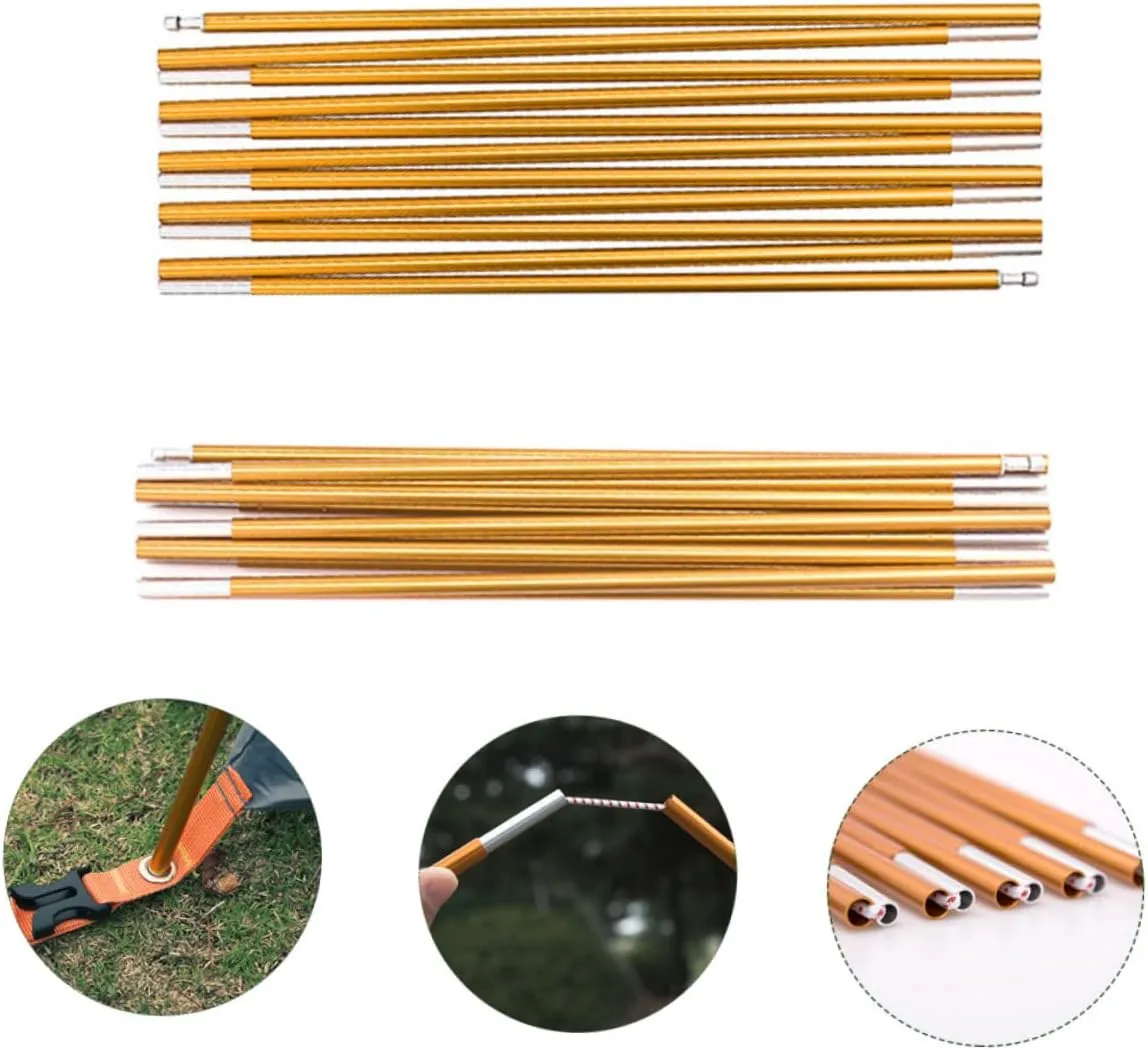 Folding Portable Tent Poles Canopy Rods for Camping Hiking and Outdoor Activities Durable Outdoor Tool