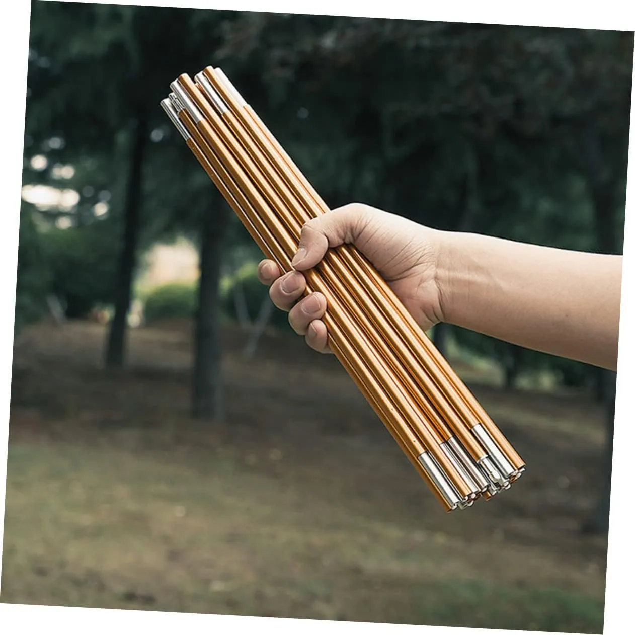 Folding Portable Tent Poles Canopy Rods for Camping Hiking and Outdoor Activities Durable Outdoor Tool