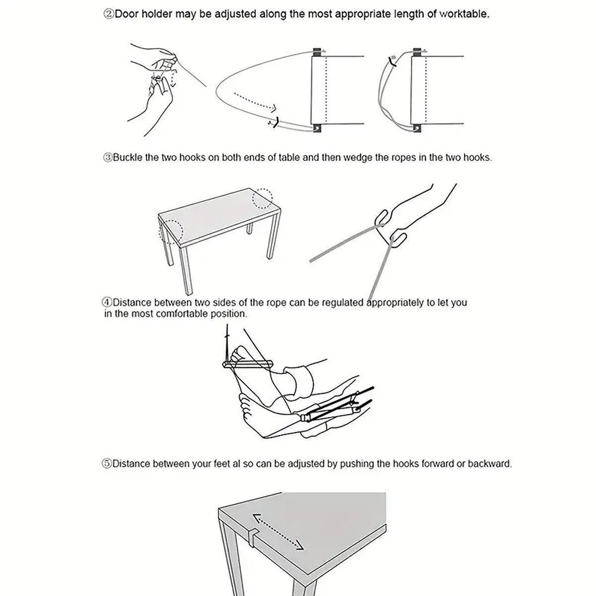Foot Hammock Under Desk Hanging Office Footrest for Comfortable Leg Support