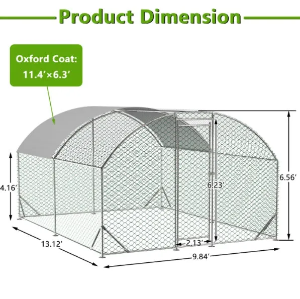 Foot Popular pick Chicken 10x13 Coop Dome Endless choices