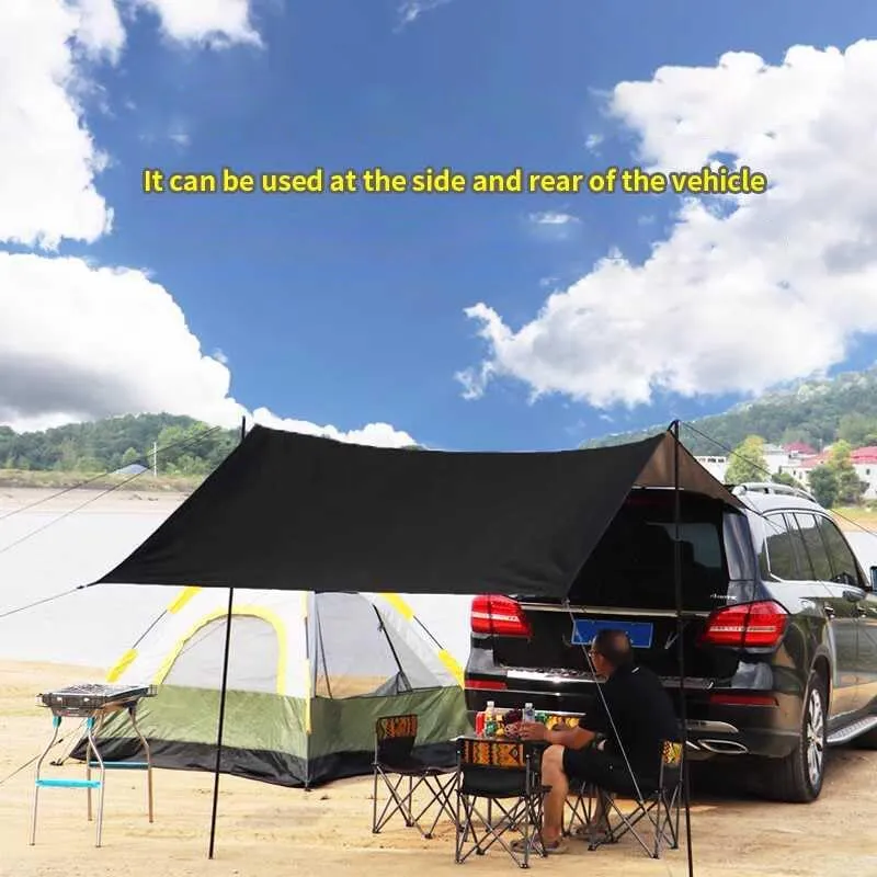 for Lincoln Capri/Continental/Cosmopolitan/H-Series/Lincoln/LS Camping Tarpaulin Car Awning Waterproof Hammock Rainproof Sunshade Rainproof Awning Outdoor,B Grey-S