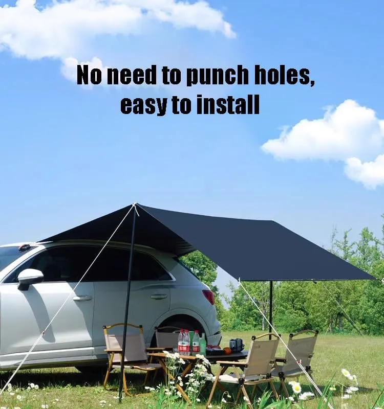 for Lincoln Capri/Continental/Cosmopolitan/H-Series/Lincoln/LS Camping Tarpaulin Car Awning Waterproof Hammock Rainproof Sunshade Rainproof Awning Outdoor,B Grey-S