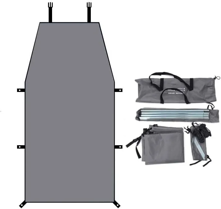 for Renault Captur/Clio/Espace/Kadjar/Kangoo/Master Camping Tarpaulin Car Awning Waterproof Hammock Rainproof Sunshade Rainproof Awning Outdoor,B Grey-S