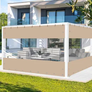FoundGo 9'H x 15'W Vinyl Curtains for Patio 19oz, Outdoor Clear Vinyl Patio Enclosure,Heavy Duty Clear Tarp Waterproof Vinyl Tarps with Grommets for Pergola, Balcony,Porch,Gazebos，-4℉ Cold Resistant