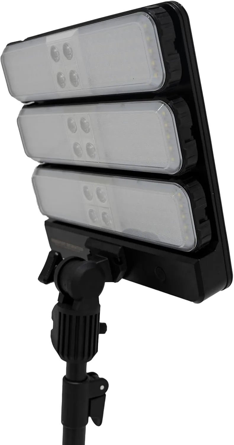 Freespirit Recreation Solar Powered High Beam Light, Telescoping & Portable Camping Light, Rechargeable 3,450 Lumens, 12hr Run Time, Multi-Use LED Camp Light, 3 Lighting Modes, Adjustable Brightness