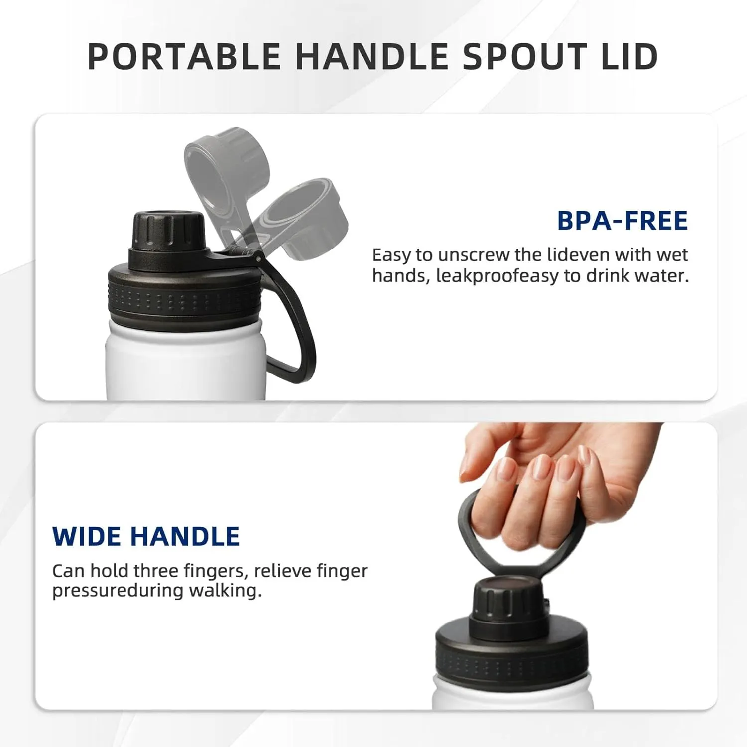 Fries and Hamburger Sports Water Bottle 18 Oz Stainless Steel Sports Insulated Kettle for Travel Outdoor Gym