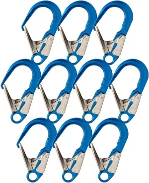 Fusion Climb Poseidon II Aluminum Stainless Steel Gate Drop Forged Rebar Hook 10-Pack