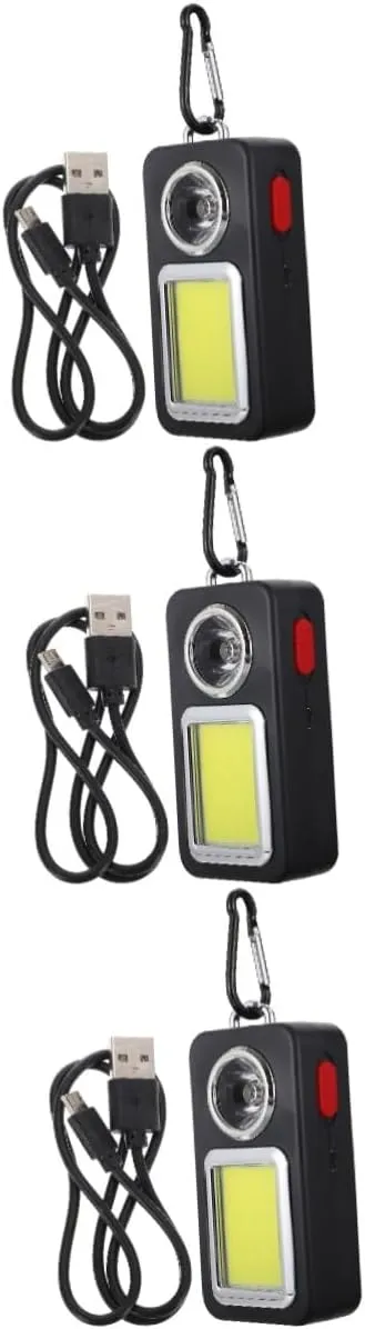 Gadpiparty 3pcs Emergency Led Flashlight Solar Usb Rechargeable for Camping Emergency Light Outdoor Lantern