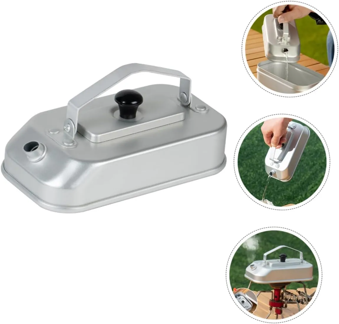 GALPADA 2pcs Ergonomic Handle Aluminium Alloy Water Kettle Electric for Camping Tea