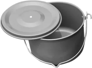 GALPADA Large Group Outdoor Cooking Pot Cast Iron Campfire Pot Heat Exchange Cooking Essentials