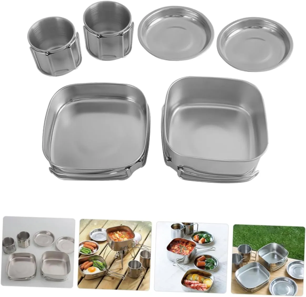 GANAZONO Camping Cookware Pans Frying Pot Outdoor Kettle Stove Kettle Boil Kitchen Electric Kettle Jet Camping