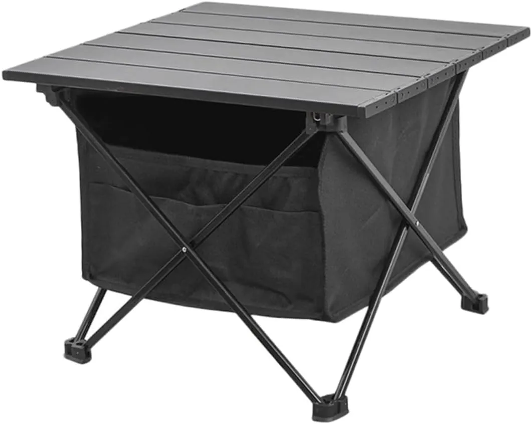 GANAZONO Folding Camping Beach Table with Outdoor Storage Pouch Compact Tailgating Table for Picnic BBQ and Assembly Portable Design for Friends and Family