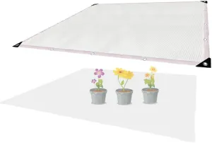 Garden Shade Cloth, Outdoor Sun Shade Net Cover, White Mesh Tarp with Grommets, 6.6ft 16ft 20ft 26ft Pergola Shade Netting, Apply to Greenhouse Lawn Patio(Size:6.6x10ft)