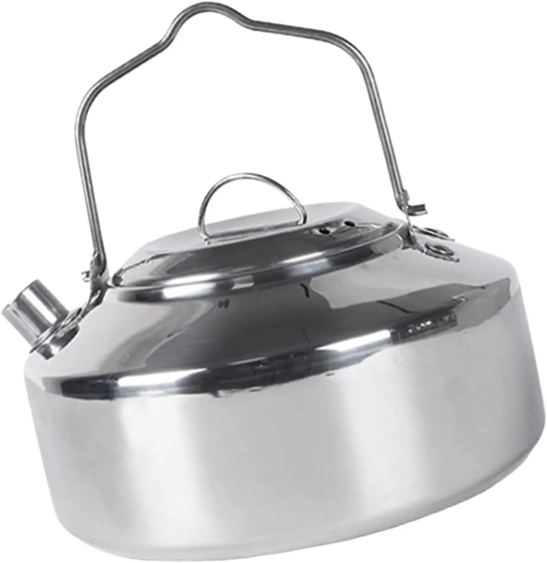Garneck Camping Tea Pot Portable Stainless Steel Water Kettle for Outdoor Use Wear Resistant Multi Function Kettle for Boiling Water Making Tea Camping Gear