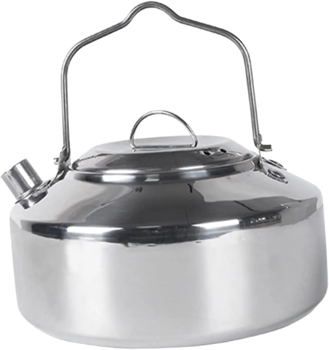Garneck Convenient Camping Kettle Portable Stainless Steel Tea Pot Outdoor Water Pot Perfect for Camping
