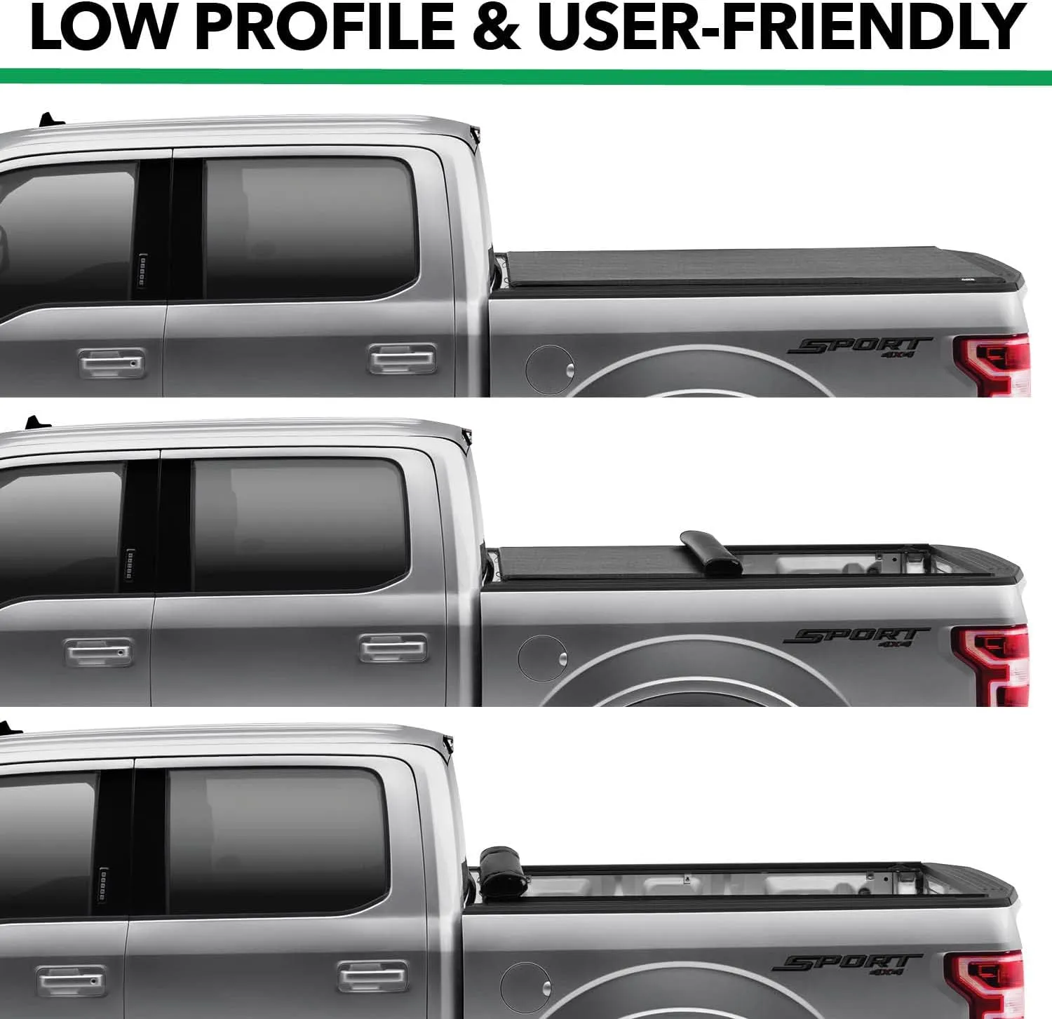 Gator ETX Soft Roll Up Truck Bed Tonneau Cover | 53108 | Fits 2007 - 2013 Chevy/GMC Silverado/Sierra 8' 2" Bed (97.6")
