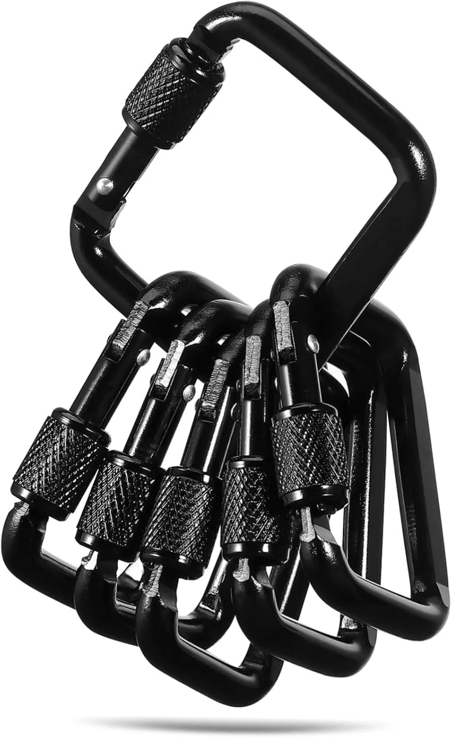 Gatuida 6 Pack Locking Keychain Clips Heavy Duty Metal Carabiner Keyring Holder for Climbing