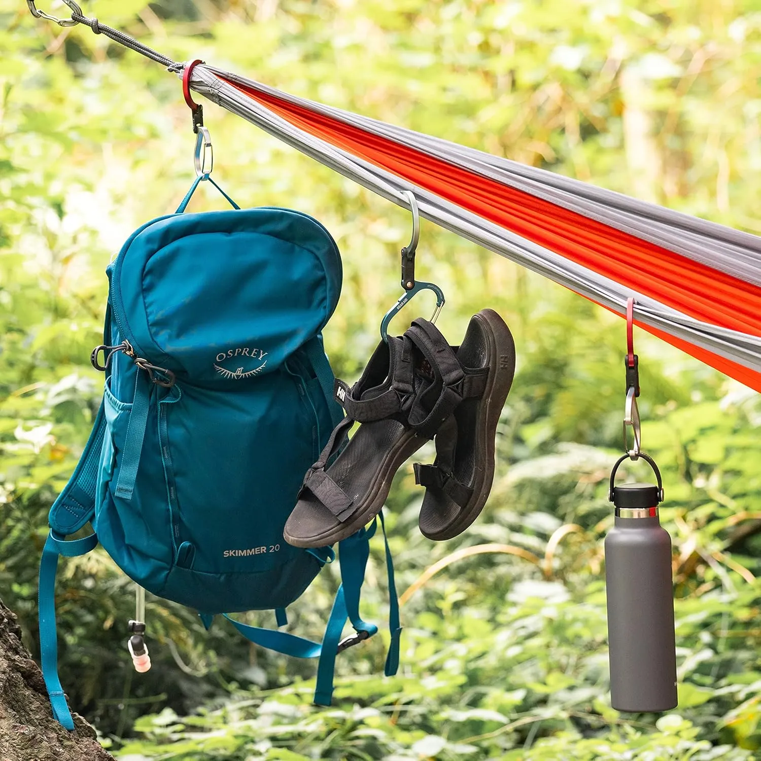 GEAR AID HEROCLIP 360° Swivel Carabiner Gear Clip and Hook (Medium) for Camping, Backpack, Suitcases and Garage Organization