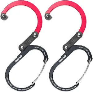 GEAR AID HEROCLIP (Small) Carabiner Gear Clip and Hook, for Hanging Bags, Purses, Lanterns, Strollers, Tools, Helmets, Water Bottles, and More