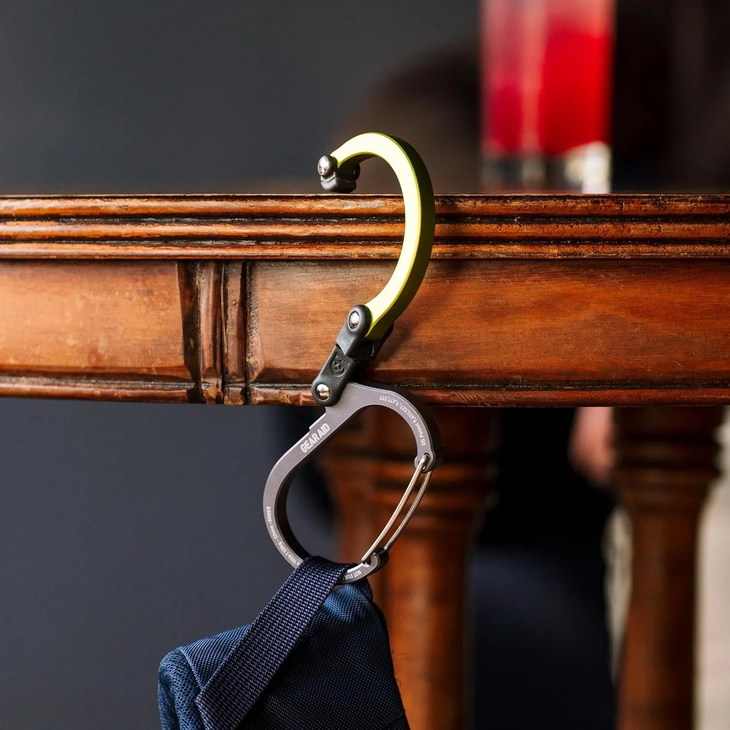 GEAR AID HEROCLIP (Small) Carabiner Gear Clip and Hook, for Hanging Bags, Purses, Lanterns, Strollers, Tools, Helmets, Water Bottles, and More